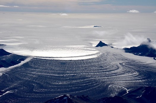 Close up of ice flow.