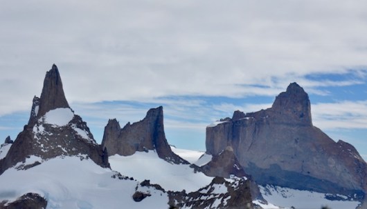 Wolf Fang mountains from the Basler cockpit