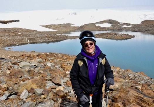 Braving the rocky field.