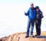 Francois and Julia Celebrate finishing the&nbsp;hike.