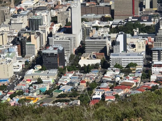 View of the Ba-Kaap neighborhood in Cape Town