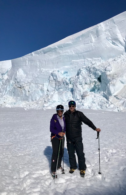 Us in front of the glacier.
