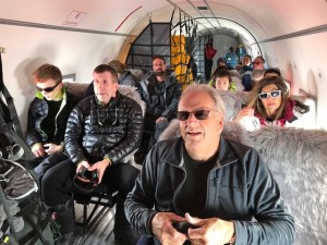 Inside the Basler. A tight fit.