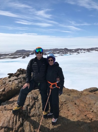 Mark and me at toe top of the Nunatak, a snow free, rock outcrop.