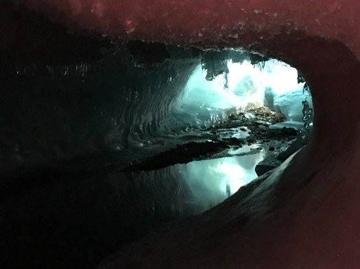 The end of the cave in natural light.