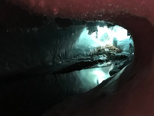 The end of the cave in natural light.