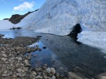 Entrance to ice cave.  Not easy to straddle the opening and stay&nbsp;dry.