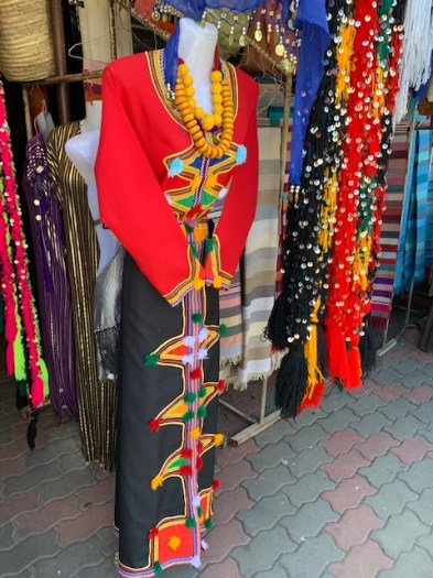 A colorful dress for sale.
