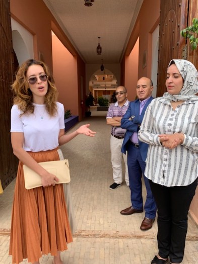 Nazha Alaoui telling us about the center and its purpose