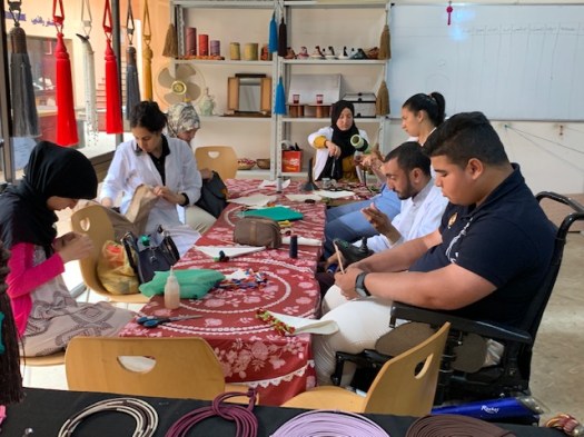 A training class for developmentally disabled people.