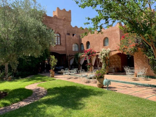 The lovely grounds. Our room is upstairs on the left.