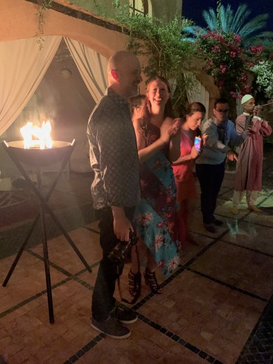 After dinner, there is a surprise party for the newly wed couple in our group, Anthony and Jan. They have been married only 5 days and have not had any celebration.