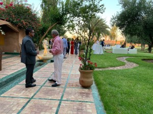 THe concert event begins in the garden.