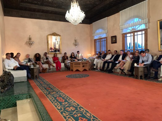 One side of the traditional living room.