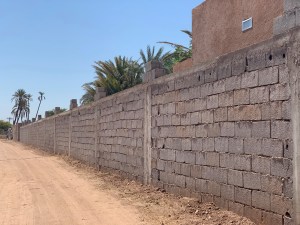An outside wall of the Mayshad Estate.