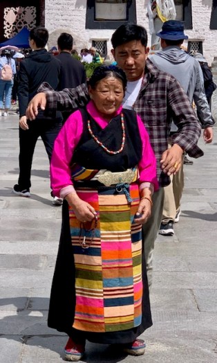 An unknown traditional Tibetan dress