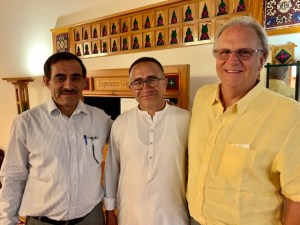 Saidullah Baig, Shifa and Mark after dinner at the Serena Hotel.