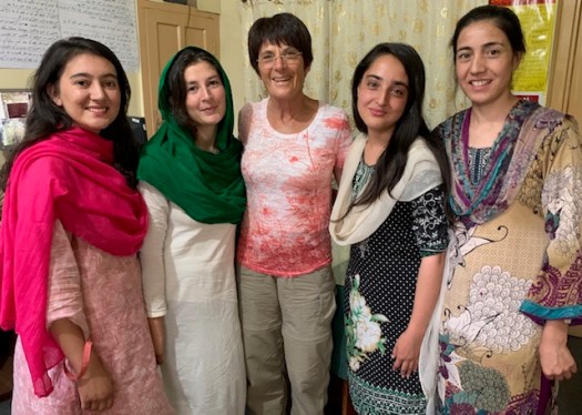 Some students in Girls Hostel in Gilgit.