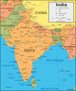 A map of the sub-continent.
