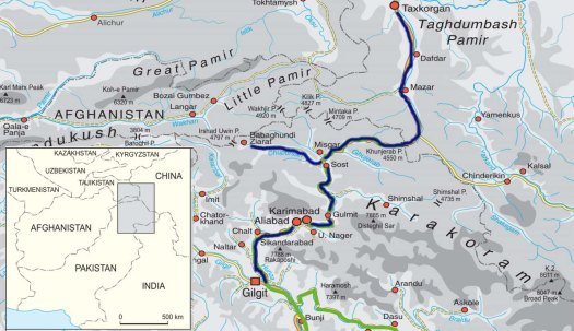 Detail map of far northern Pakistan. We have been as far as Ziarat and Gulmit so far.